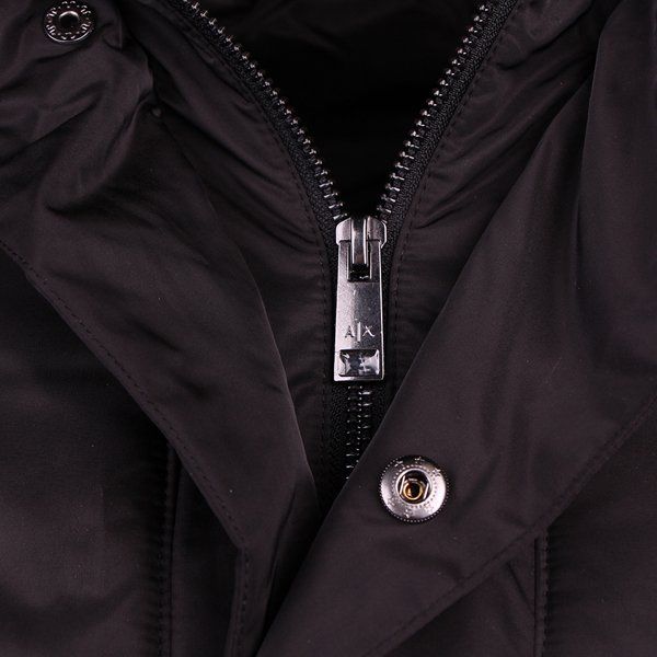 Mens Black Recycled Nylon Padded Jacket