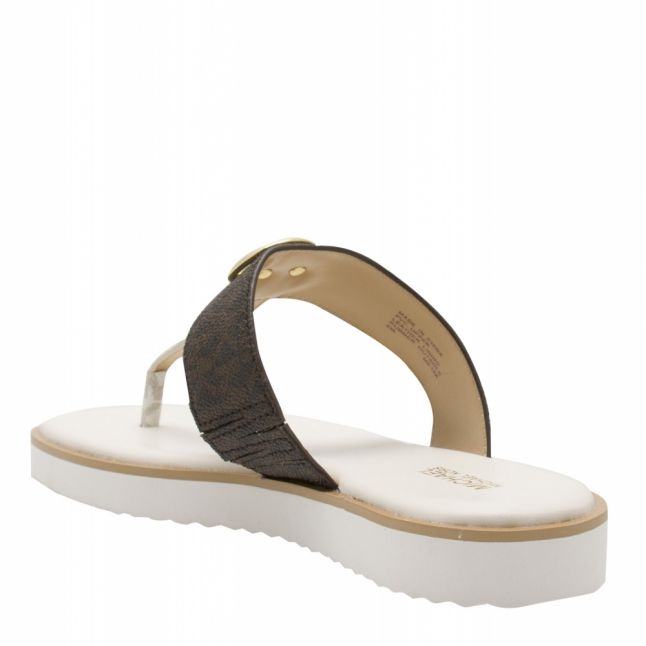 Womens Brown/White Lillie MK Sandals