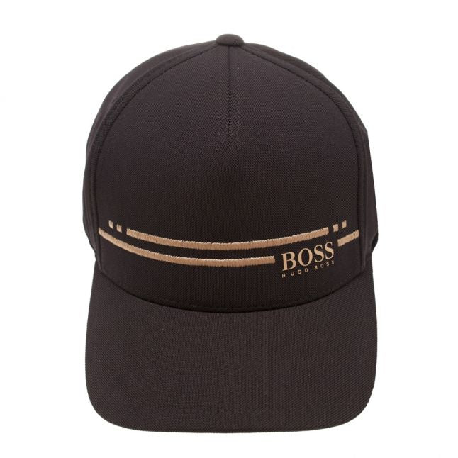 Athleisure Mens Black/Gold Stripe Cap