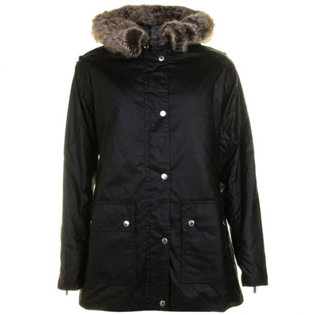 Womens Black Turini Waxed Jacket