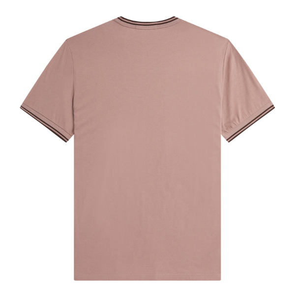 Mens Dark Pink Twin Tipped S/s T Shirt