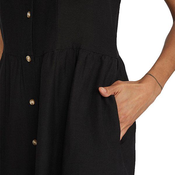 Womens Black Viprisilla Button Down Dress