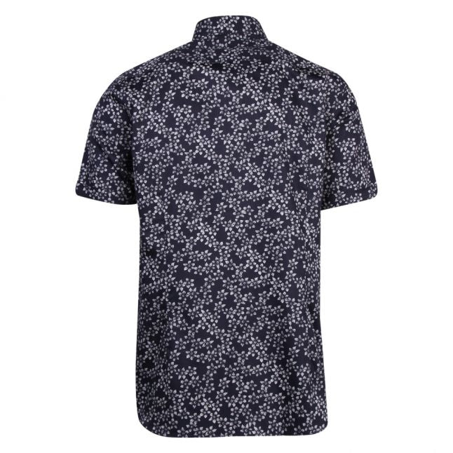 Mens Navy Yepyep Floral S/s Shirt