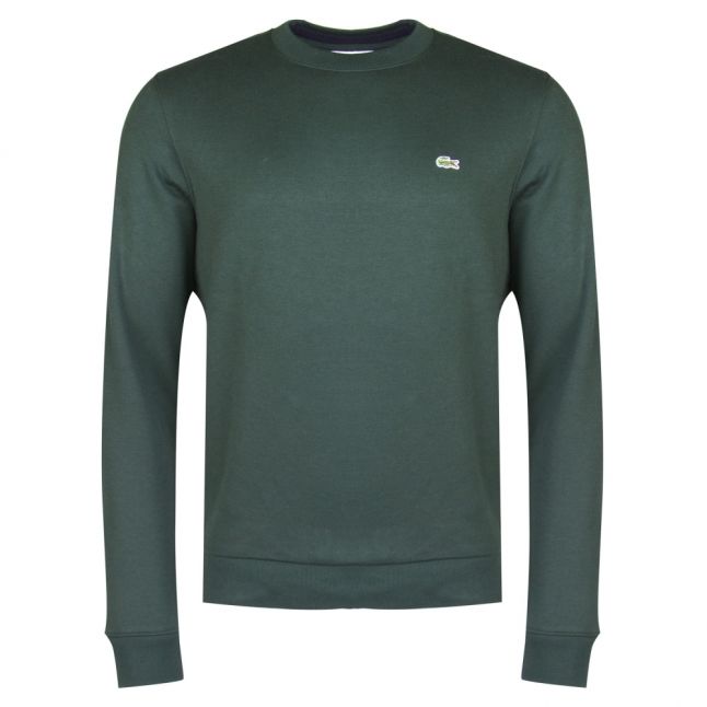 Mens Sinople Green Branded Crew Sweat Top