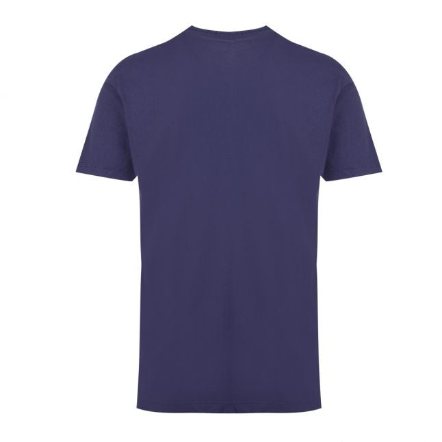 Mens Night Blue Heritage Logo S/s T Shirt