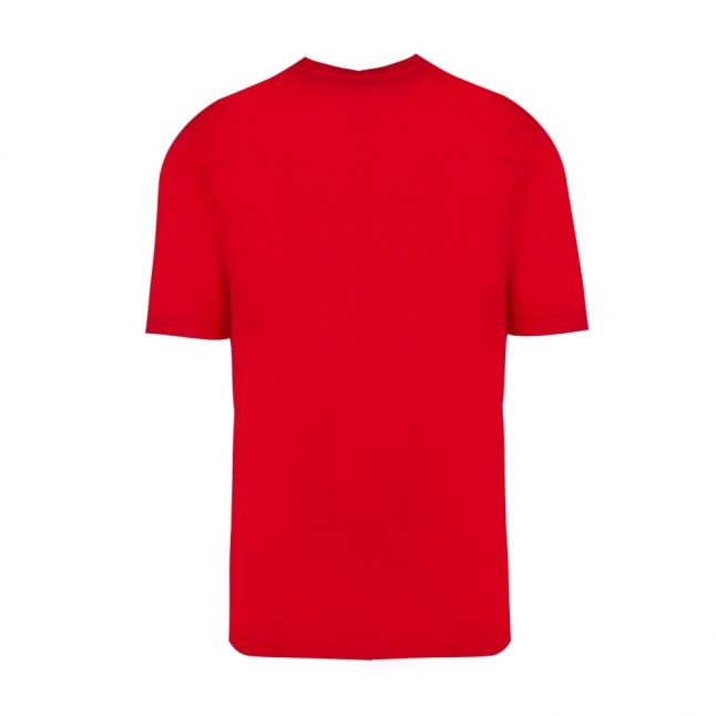 Mens Red Half Peace Logo Slim Fit S/s T Shirt