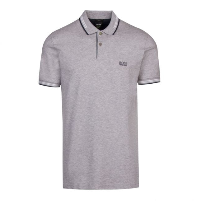 Athleisure Mens Open Grey Paul Slim Fit S/s Polo Shirt