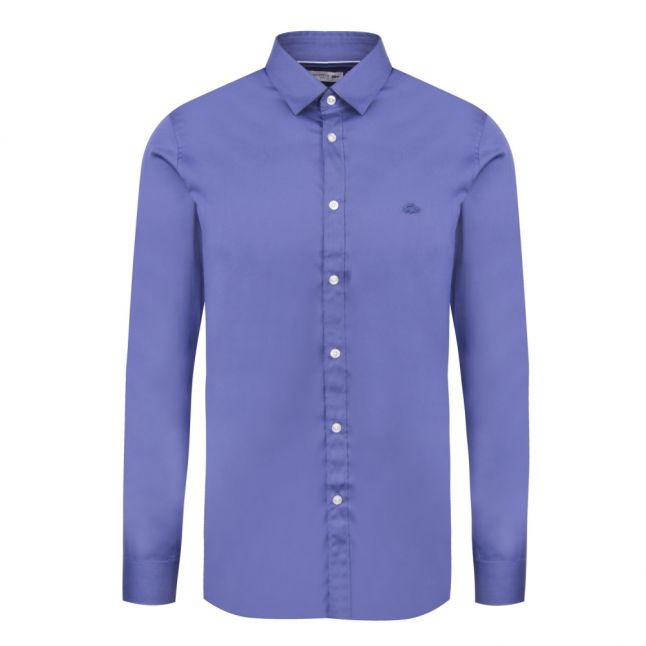 Mens Blue Paris Slim Fit L/s Shirt