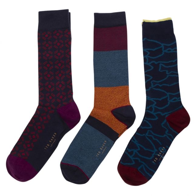 Mens Assorted Gift 3 Pack Socks