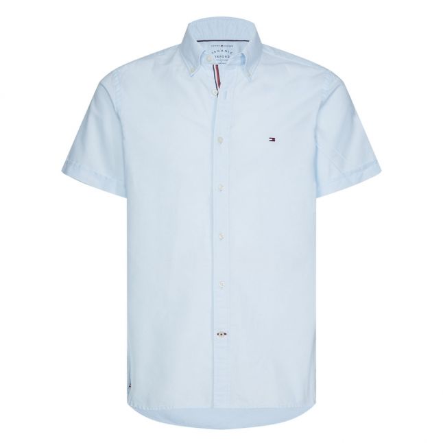 Mens Keepsake Blue Oxford Slim Fit S/s Shirt