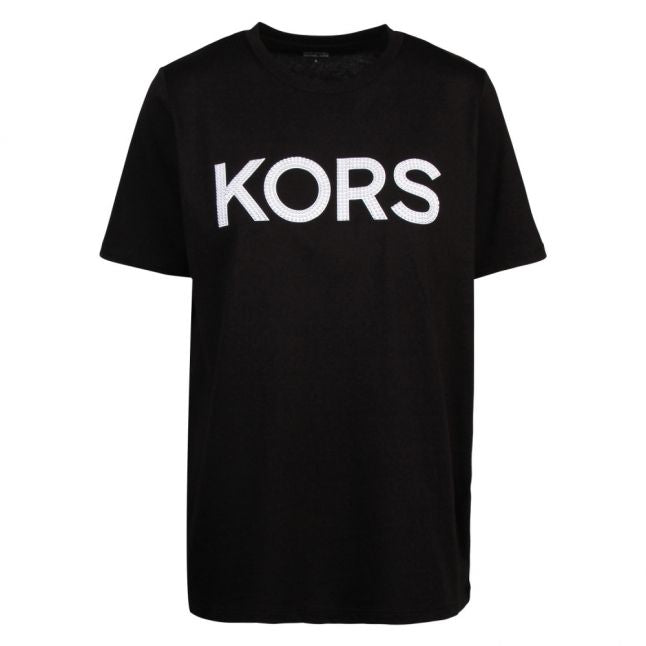 Womens Black Kors Stud S/s T Shirt