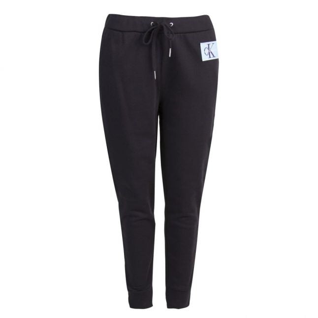 Womens Black Logo Sweat Pants