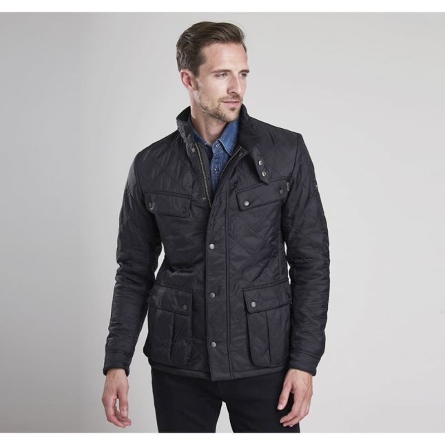 Mens Barbour International Black Ariel Polarquilt Jacket