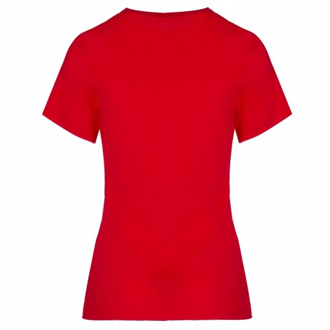 Womens Racing Red Institutional Logo Slim Fit S/s T Shirt