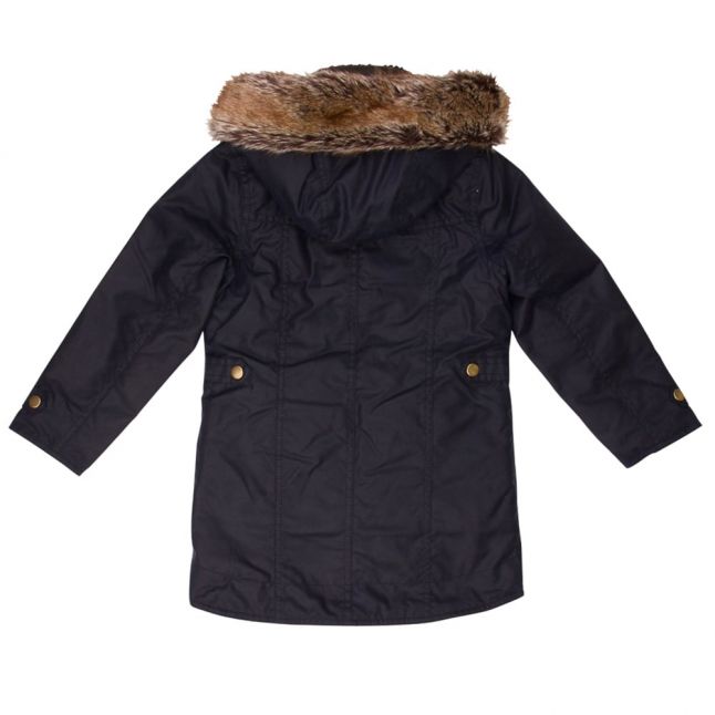 Girls Royal Navy Ashbridge Waxed Jacket