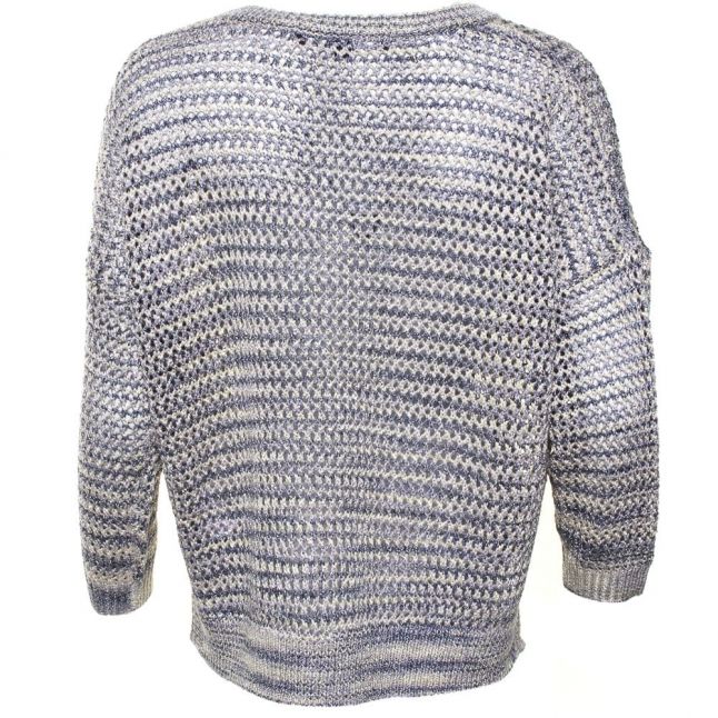 Womens Multi Melange Lurex Shimmer Mesh Jumper