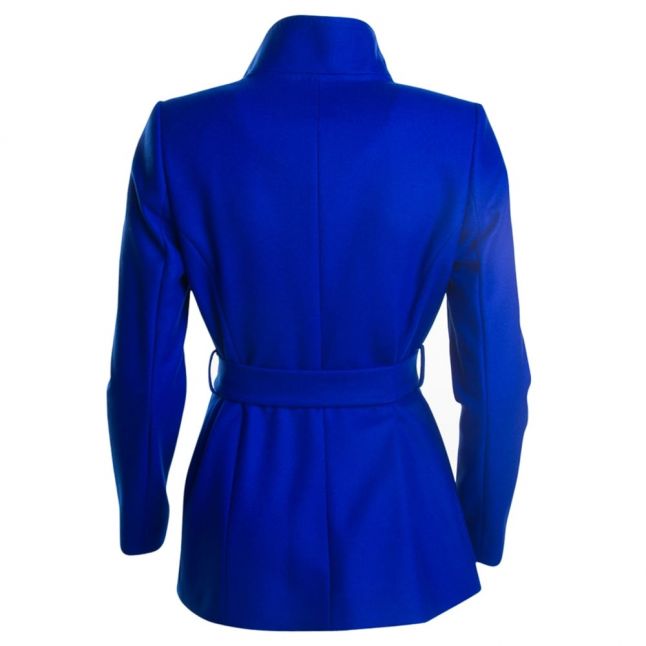 Womens Bright Blue Keyla Short Wrap Coat