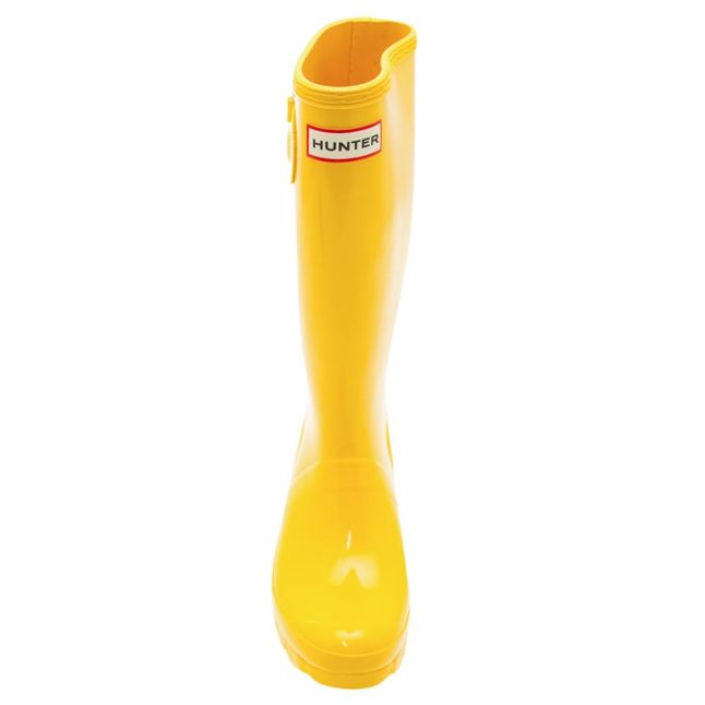 Junior Yellow Original Gloss Wellington Boots (12-4)