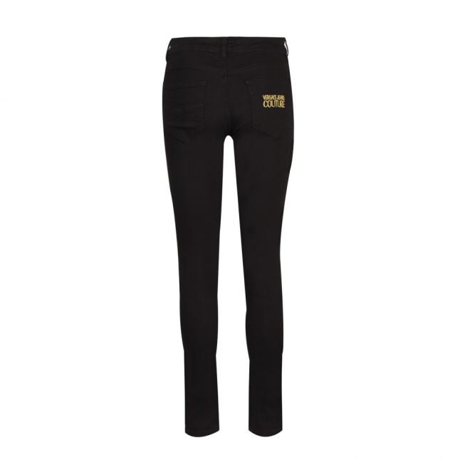 Womens Black Branded Skinny Fit Jeans