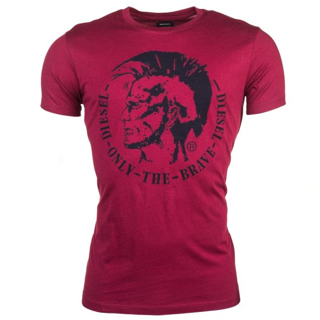 Mens Burgundy T-Diego-Fo Mohawk Tshirt