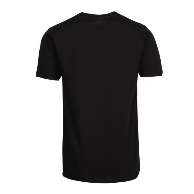 Mens Jet Black Quilted Pocket S/s T Shirt