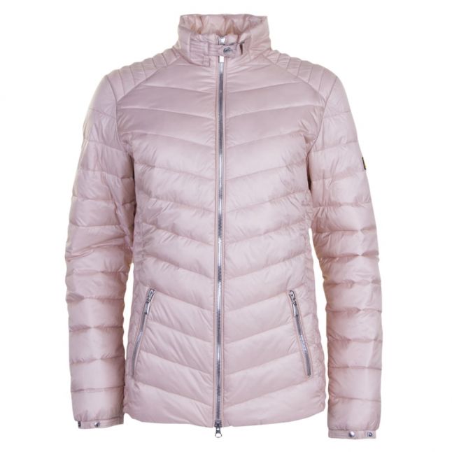 Womens Pale Pink Triple Quilted Jacket