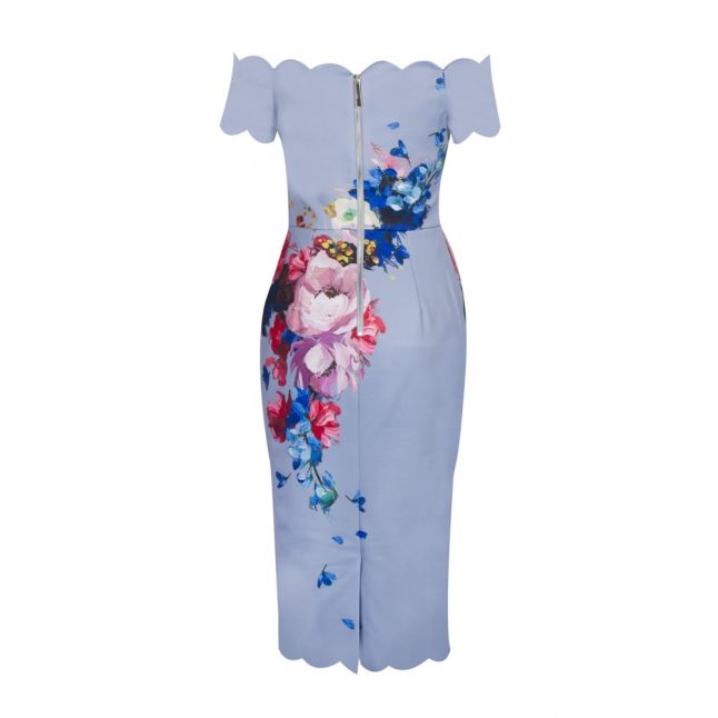 Womens Light Blue Hailly Bardot Midi Dress