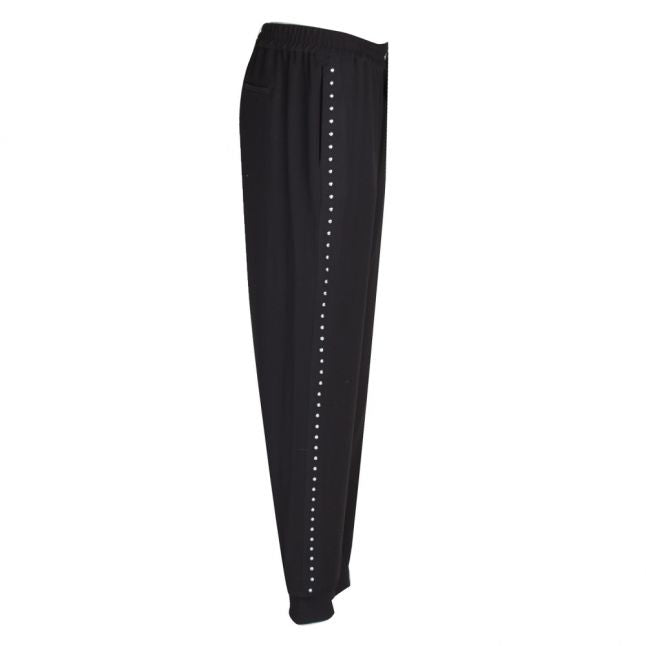 Womens Black Rivets Track Pants