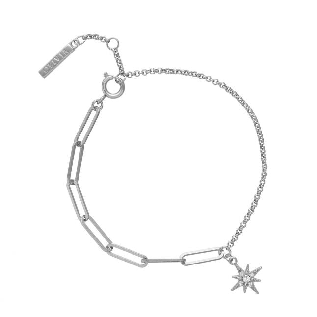 Womens Silver Celestial Bracelet