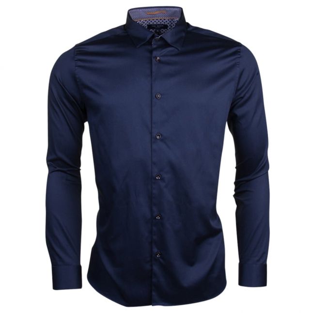 Mens Navy Marsay Slim Fit L/s Shirt