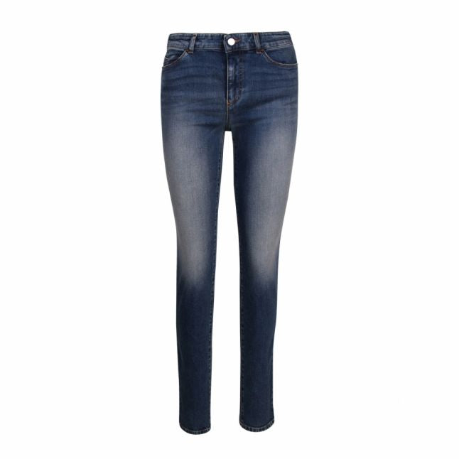 Womens Blue Wash J18 High Rise Slim Fit Jeans