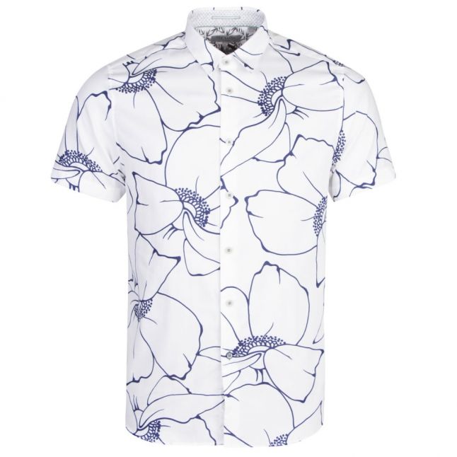 Mens White  Andle Linear S/s Shirt