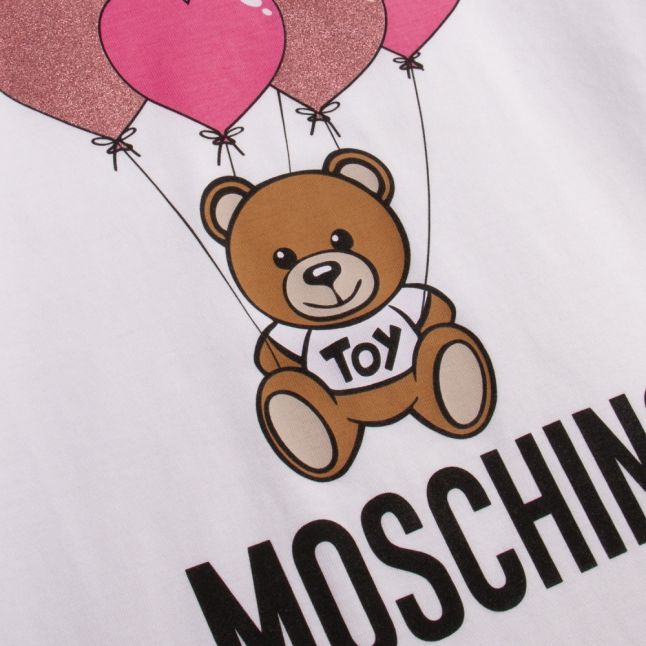 Girls White Toy Balloon Maxi S/s T Shirt