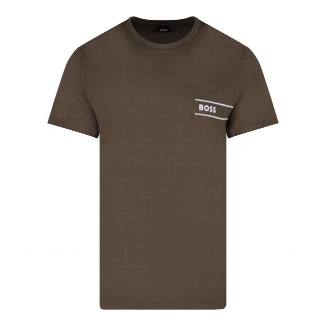 Mens BOSS Khaki TShirtRN S/s T Shirt