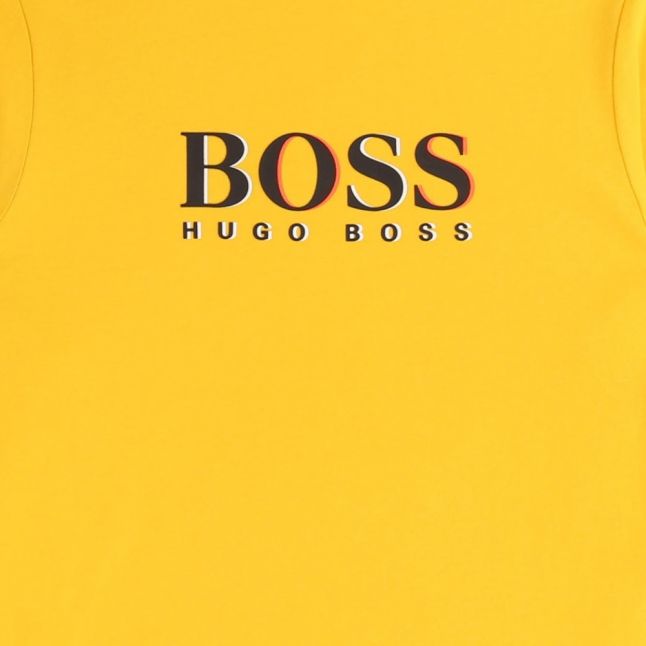 Boys Yellow Layered Logo L/s T Shirt