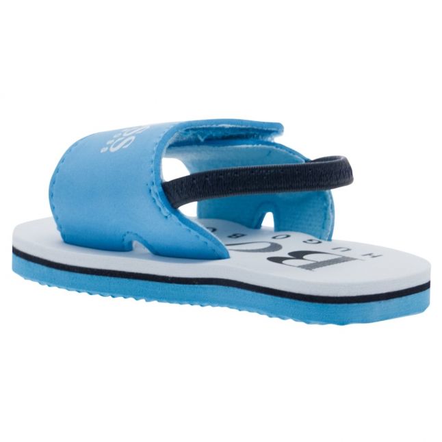 Boys Bright Blue Branded Slides (19-26)