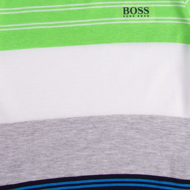 Boys Green Multi Stripe Block S/s T Shirt