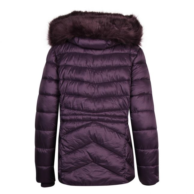 Womens Tempest Purple Island Hooded Quilted Jacket