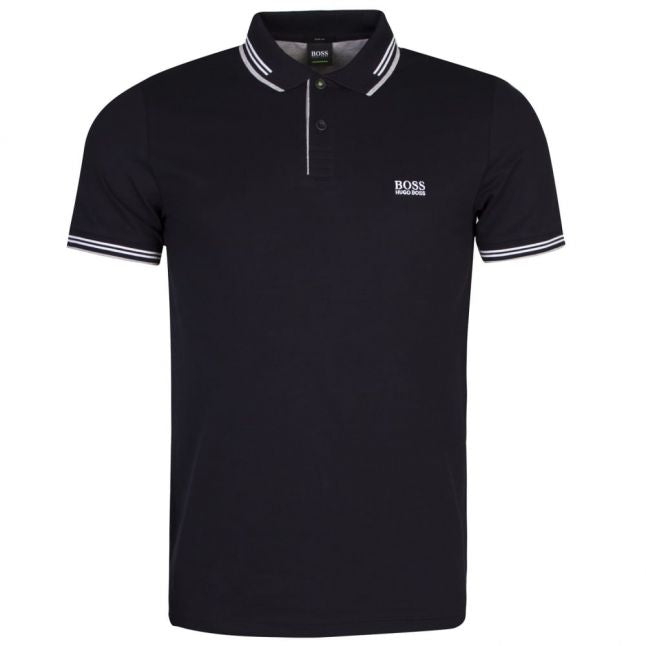 Athleisure Mens Black Paul Slim S/s Polo Shirt