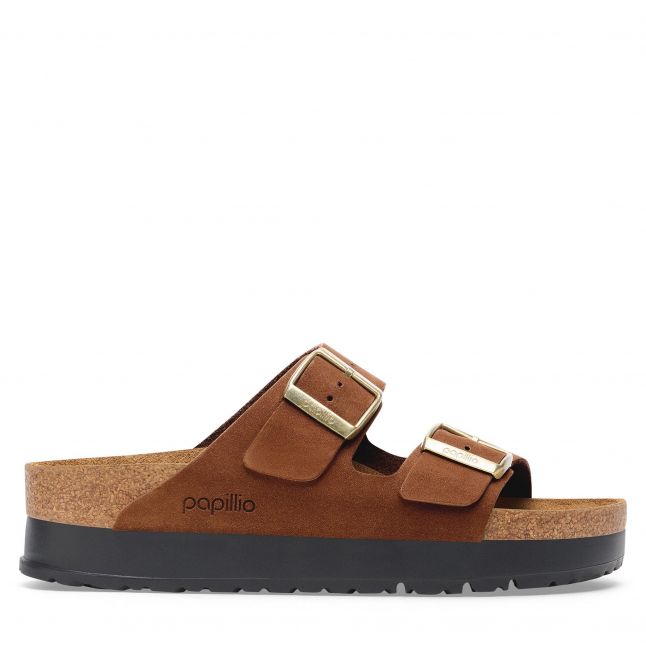 Womens Birkenstock Dark Tea Arizona PAP Flex Platform