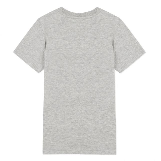 Boys Marl Grey Multicoloured Logo S/s T Shirt