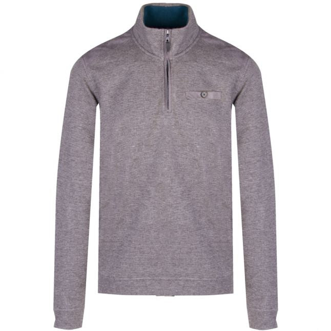 Mens Charcoal Decc Half Zip Sweat Top