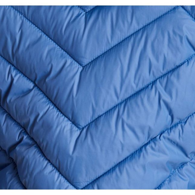 Womens Sea Blue Pentle Quilted Hood Jacket