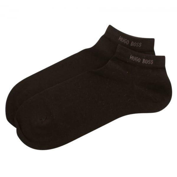 Mens Black 2 Pack Trainer Socks