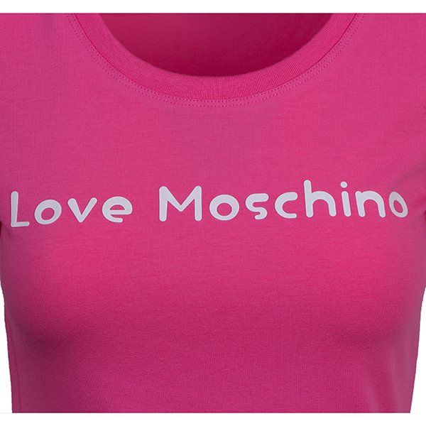 Womens Fuschia Script Logo S/s Tee