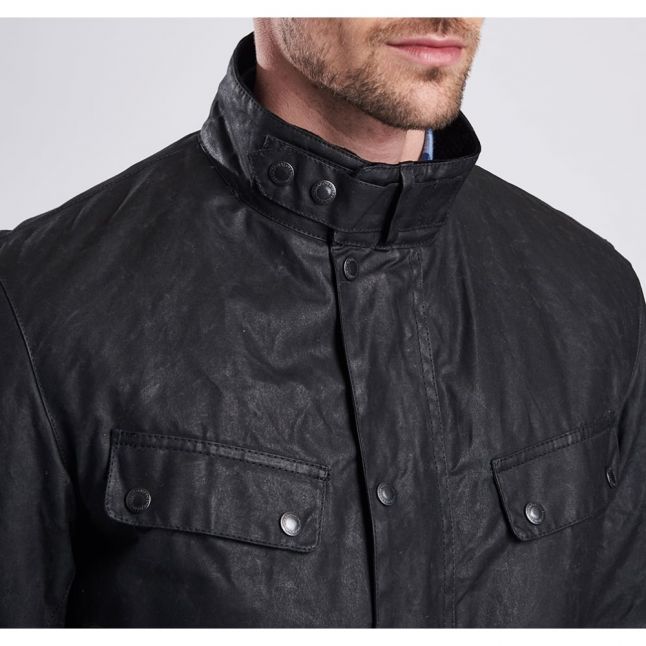 Mens Black Winter Duke Waxed Jacket