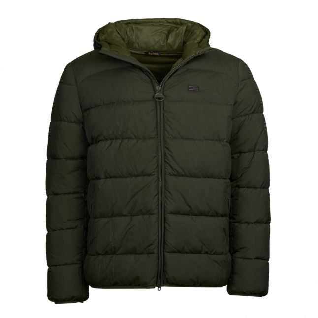 Mens Sage Court Hooded Quilted Jacket