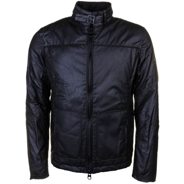 Mens Black Winter Track Waxed Jacket