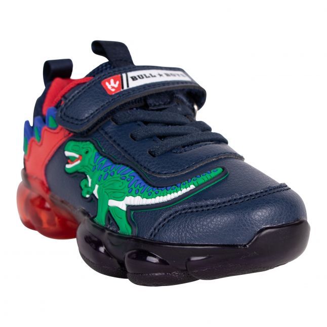 Boys Blue/Red T-Rex Lights Trainers