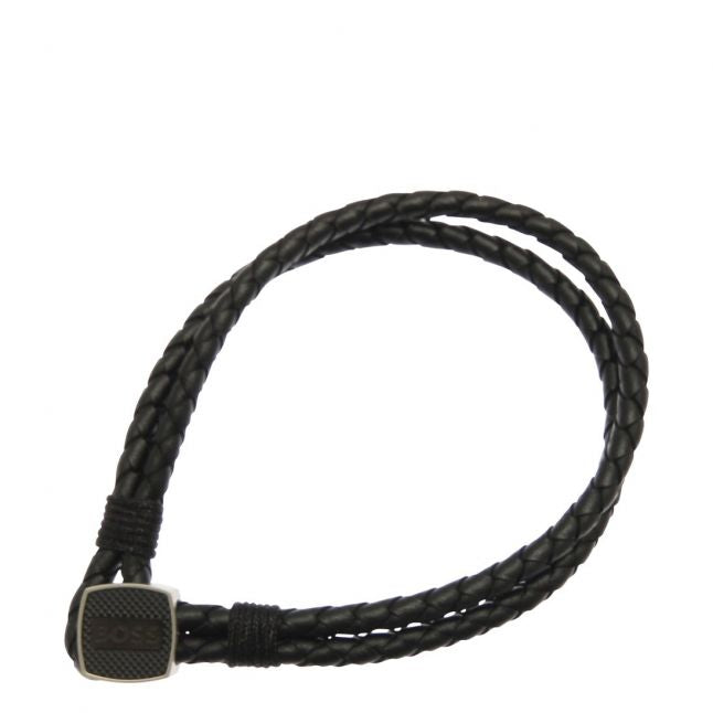 Mens Black Seal Braided Bracelet